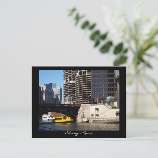 Chicago River Postcard Postkarte (Stehend Vorderseite)