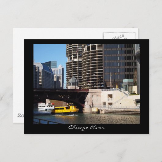 Chicago River Postcard Postkarte (Vorne/Hinten)