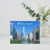 Chicago River Postcard Postkarte (Stehend Vorderseite)