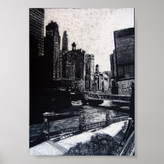Chicago River Poster