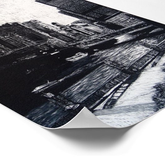 Chicago River Poster (Ecke)
