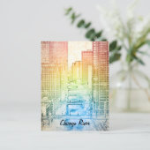 Chicago River Postkarte (Stehend Vorderseite)