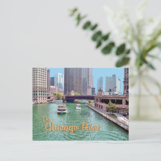 Chicago River Postkarte (Stehend Vorderseite)
