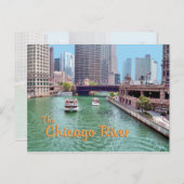 Chicago River Postkarte (Vorne/Hinten)