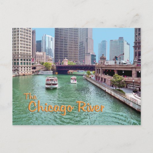Chicago River Postkarte (Vorderseite)