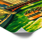 Chicago River Saint Patricks day Postkarte Poster (Ecke)