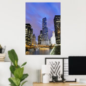 Chicago River Skyline Poster (Heimbüro)