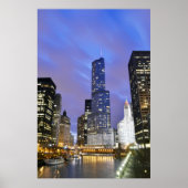 Chicago River Skyline Poster (Vorne)