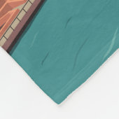 Chicago River Skyline Vintage Travel Fleecedecke (Ecke)