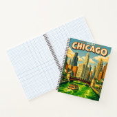 Chicago River St. Patricks Day Postkarte Notizblock (Innenseite)