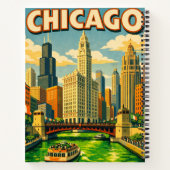 Chicago River St. Patricks Day Postkarte Notizblock (Rückseite)