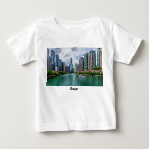 Chicago River und Trump Tower Baby T - Shirt