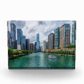 Chicago River und Trump Tower Fotoblock (Vorderseite)