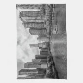 Chicago River und Trump Tower Grayscale Geschirrtuch (Vertikal)
