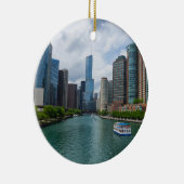Chicago River und Trump Tower Keramikornament (Rechts)