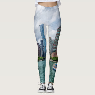 Chicago River und Trump Tower Leggings