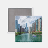 Chicago River und Trump Tower Magnet (Vorderseite/Rückseite)