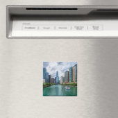 Chicago River und Trump Tower Magnet (In Situ (Geschirrspüler))