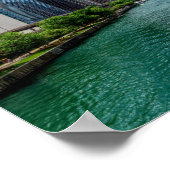 Chicago River und Trump Tower Poster (Ecke)