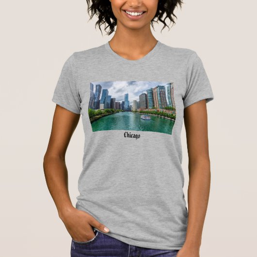 Chicago River und Trump Tower T - Shirt (Vorderseite)