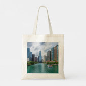 Chicago River und Trump Tower Tragetasche (Rückseite)