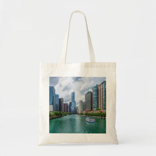 Chicago River und Trump Tower Tragetasche (Vorne)