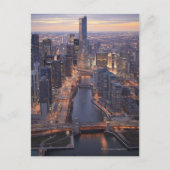 Chicago River und Trump Tower von oben Postkarte (Vorderseite)