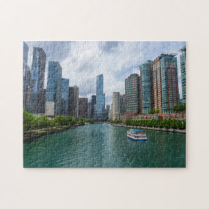 Chicago River und Trumpf-Turm Puzzle