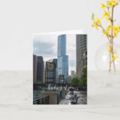 Chicago River Walk denken an Ihre Karte (Gelbe Blume)