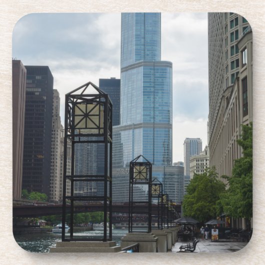 Chicago River Walk Getränkeuntersetzer (Vorderseite)