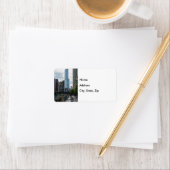 Chicago River Walk Label Adressaufkleber (Insitu)