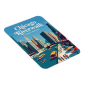 Chicago Riverwalk Illinois Magnet (Rechte Seite)
