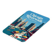 Chicago Riverwalk Illinois Magnet (Linke Seite)