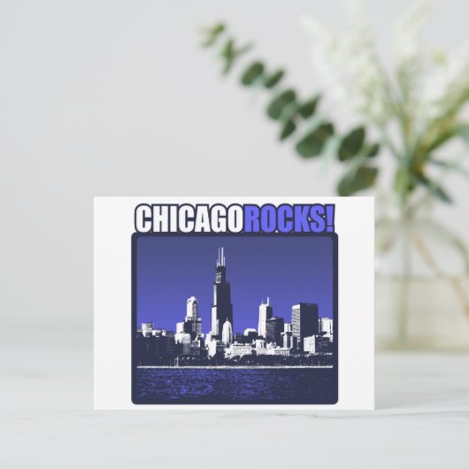 Chicago Rocks! Postkarte (Stehend Vorderseite)