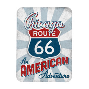 Chicago Route 66 Vintag America Illinois Magnet