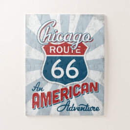 Chicago Route 66 Vintag America Illinois Puzzle
