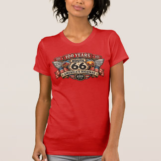 Chicago Route 66 Windy City 100 Jahre Damen-T-Shir T-Shirt