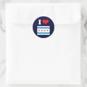 CHICAGO RUNDER AUFKLEBER (Tasche)