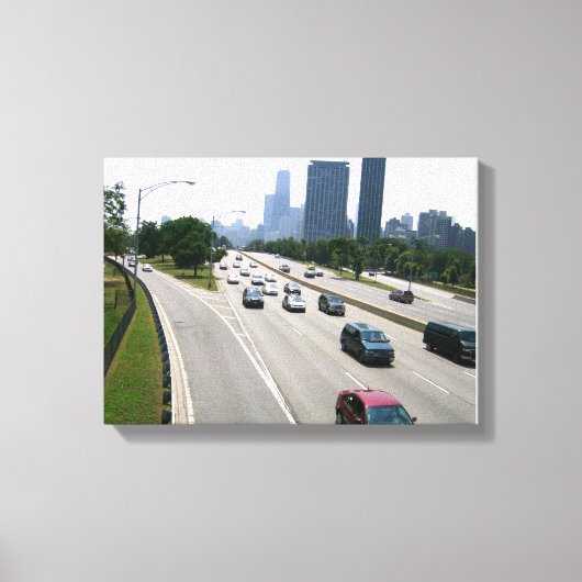 Chicago Rush Hour Traffic Leinwanddruck (Vorderseite)