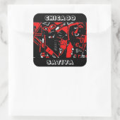 CHICAGO SATIVA QUADRATISCHER AUFKLEBER (Tasche)