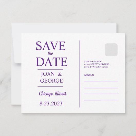 Chicago Save The Date (Rückseite)