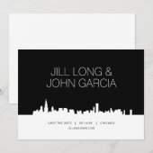 Chicago Save the Date Einladung (Vorne/Hinten)