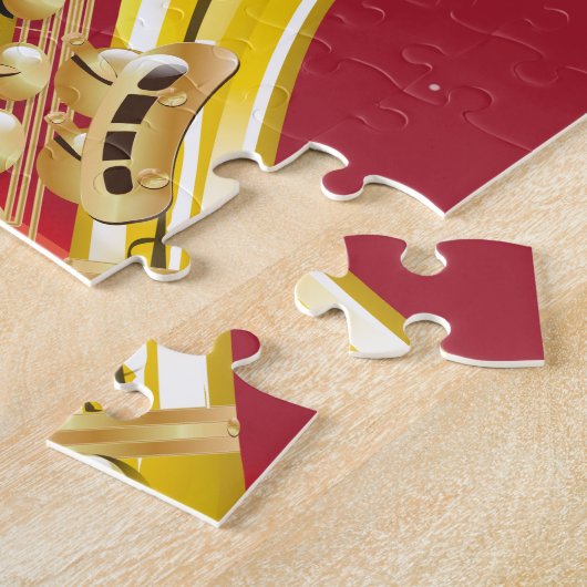 Chicago Saxophon Reiseplakat Puzzle (Seite)