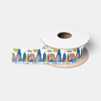 Chicago scherzt Skyline Satinband
