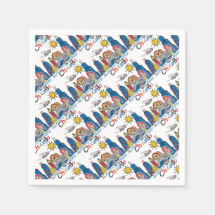 Chicago scherzt Skyline Serviette