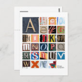 Chicago-Schrift Postkarte (Vorne/Hinten)