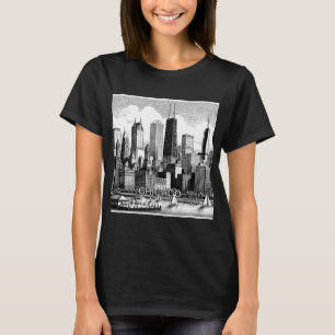 Chicago Schwarz-weiß Graphic T - Shirt