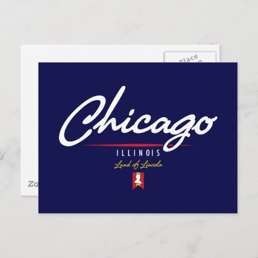 Chicago Script Postkarte (Vorne/Hinten)