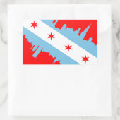 CHICAGO - SCUBA RECHTECKIGER AUFKLEBER (Tasche)