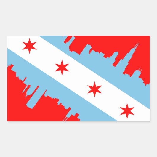 CHICAGO - SCUBA RECHTECKIGER AUFKLEBER (Vorderseite)